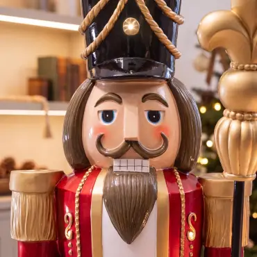 5ft Christian Christmas Red Nutcracker Figure - 1.5m