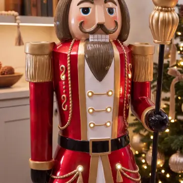 5ft Christian Christmas Red Nutcracker Figure - 1.5m