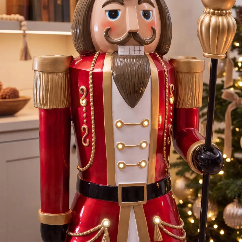 5ft Christian Christmas Red Nutcracker Figure - 1.5m