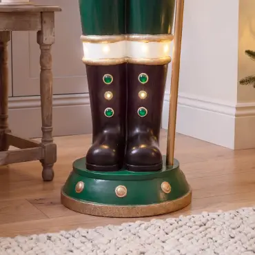 5ft Thom Large Musical Wood-Look Nutcracker Figure - 1.5m