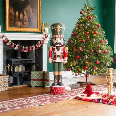 5ft Light Up Wood-Look Nutcracker Figure - Lapland 1.5m