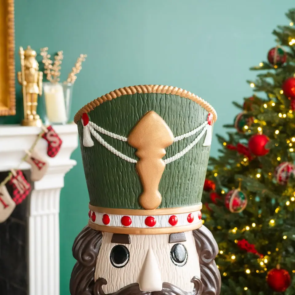 5ft Light Up Wood-Look Nutcracker Figure - Lapland 1.5m