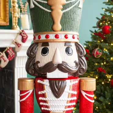 5ft Light Up Wood-Look Nutcracker Figure - Lapland 1.5m
