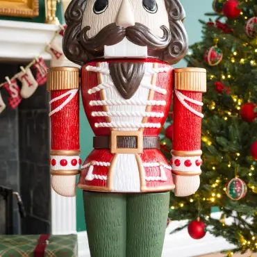 5ft Light Up Wood-Look Nutcracker Figure - Lapland 1.5m