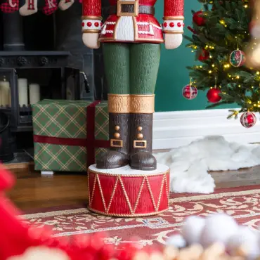 5ft Light Up Wood-Look Nutcracker Figure - Lapland 1.5m