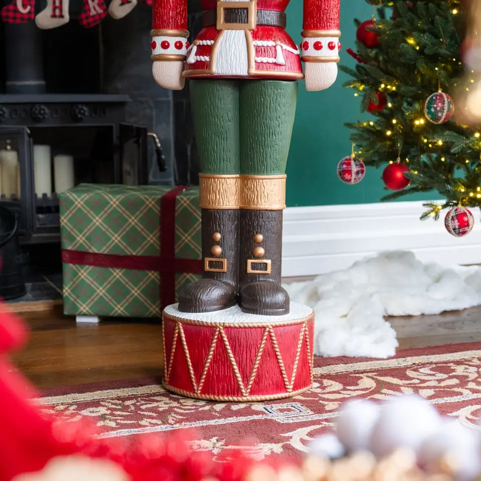 5ft Light Up Wood-Look Nutcracker Figure - Lapland 1.5m