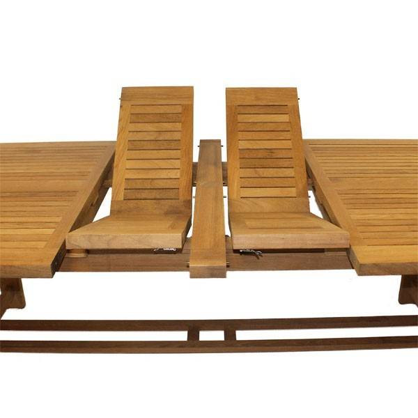 Chunky 180cm to 250cm ext table Teak Certified