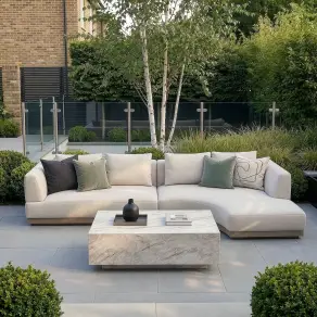 Fabric Lyon Small Corner Sofa Set No coffee Table