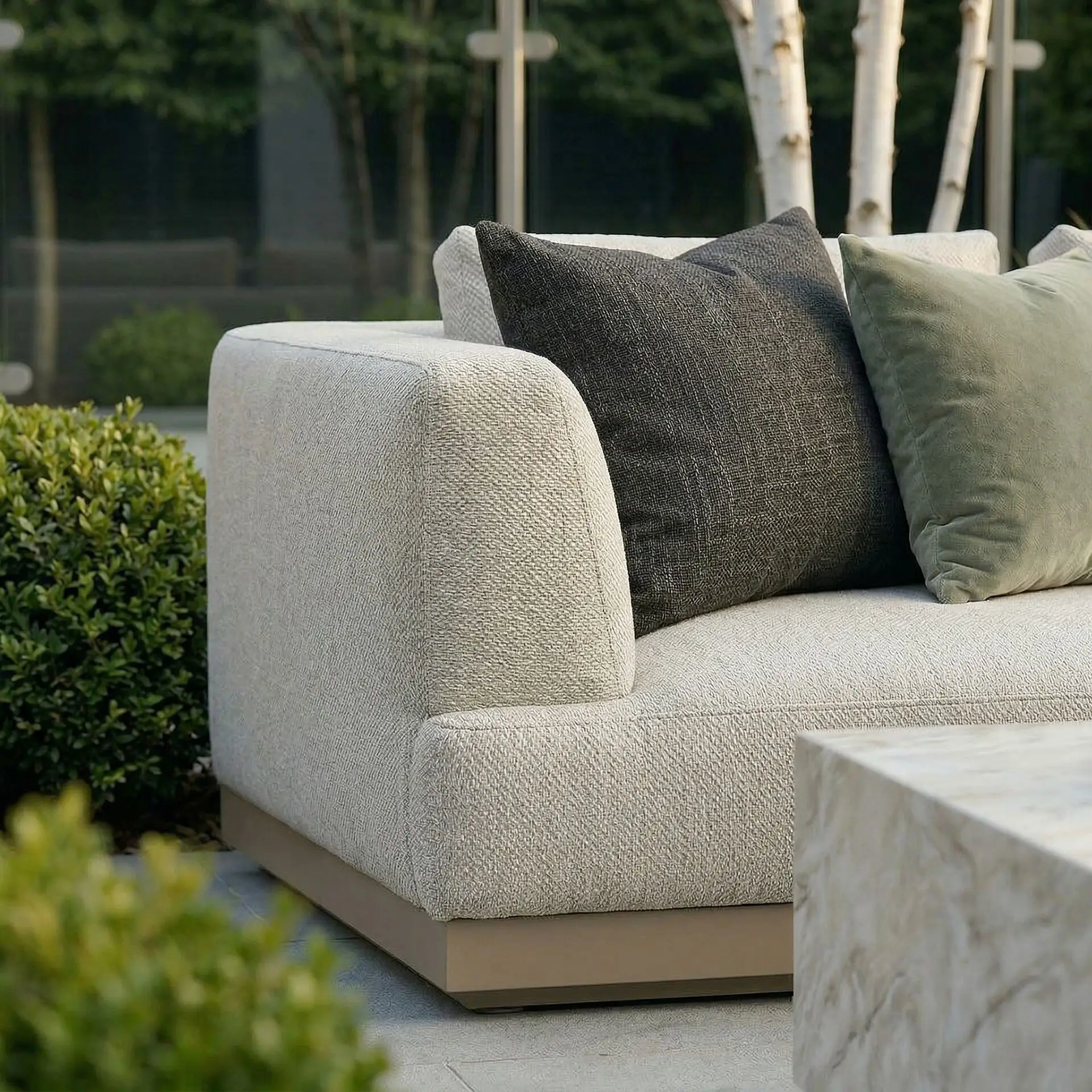 Fabric Lyon Small Corner Sofa Set No coffee Table