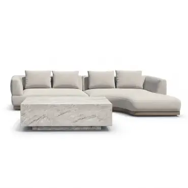 Fabric Lyon Small Corner Sofa Set No coffee Table