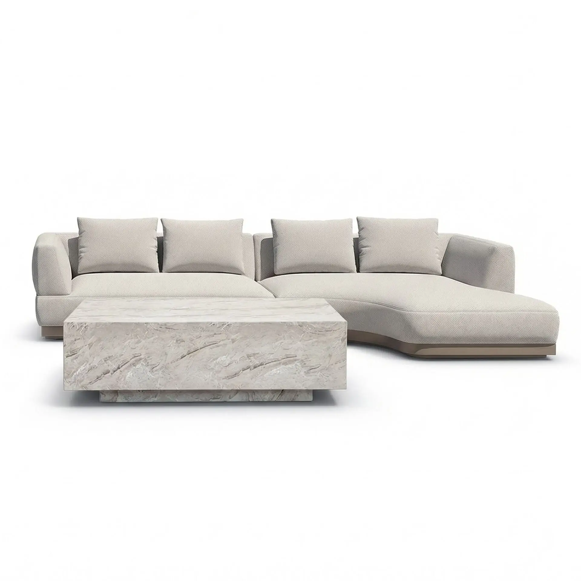 Fabric Lyon Small Corner Sofa Set No coffee Table