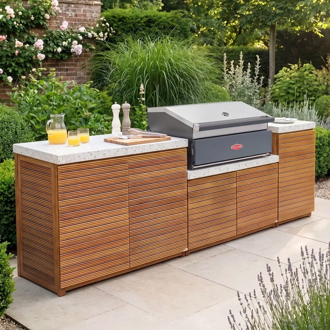 Antigua Medium Kitchen Storage Units with Beefeater 1200E Series BBQ Antigua Medium Kitchen Storage Units with Beefeater 1200E Series BBQ