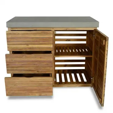 Bali Storage Units with Beefeater 1700 Series BBQ - Medium Configuration