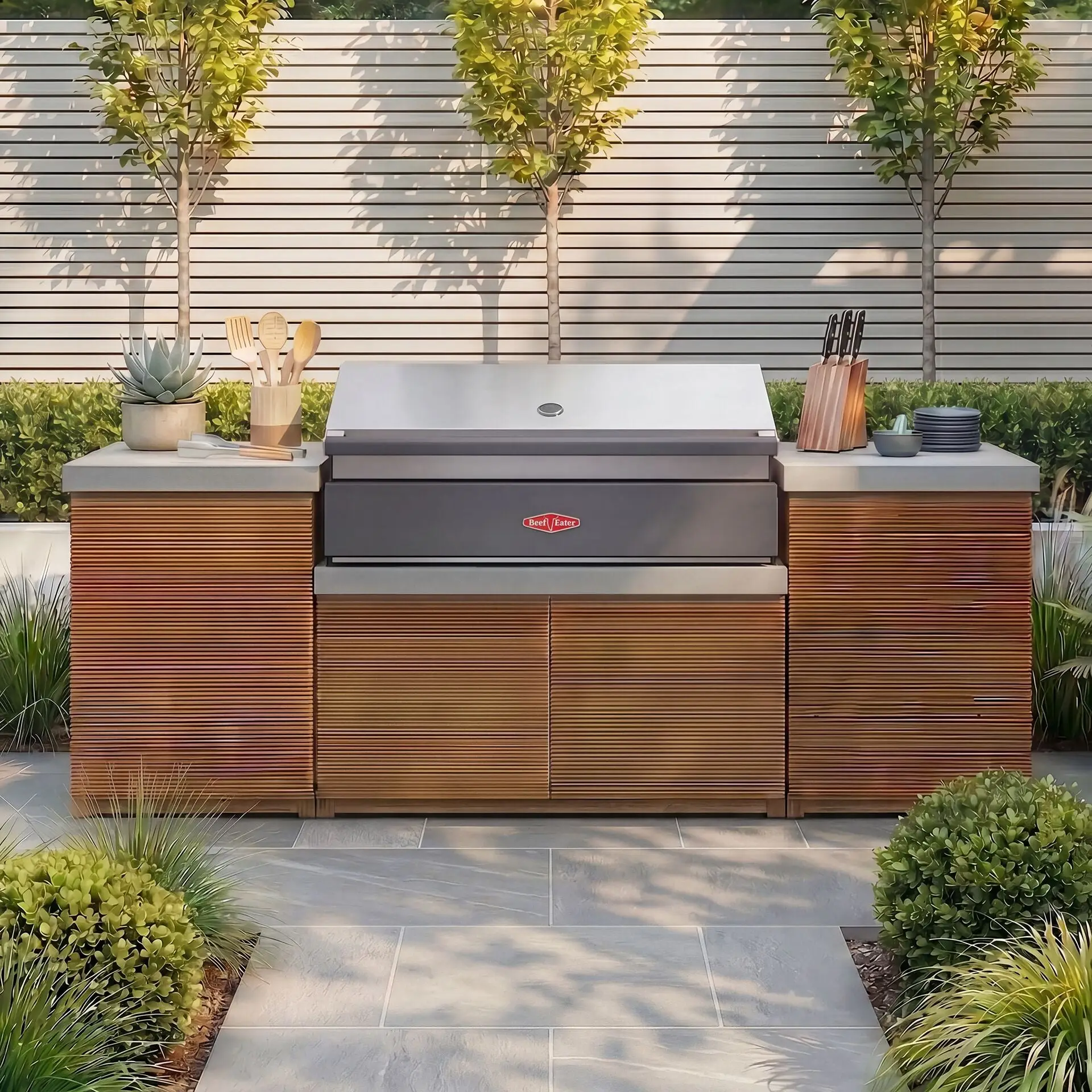 Bali Storage Units with Beefeater 1700 Series BBQ - Small Configuration