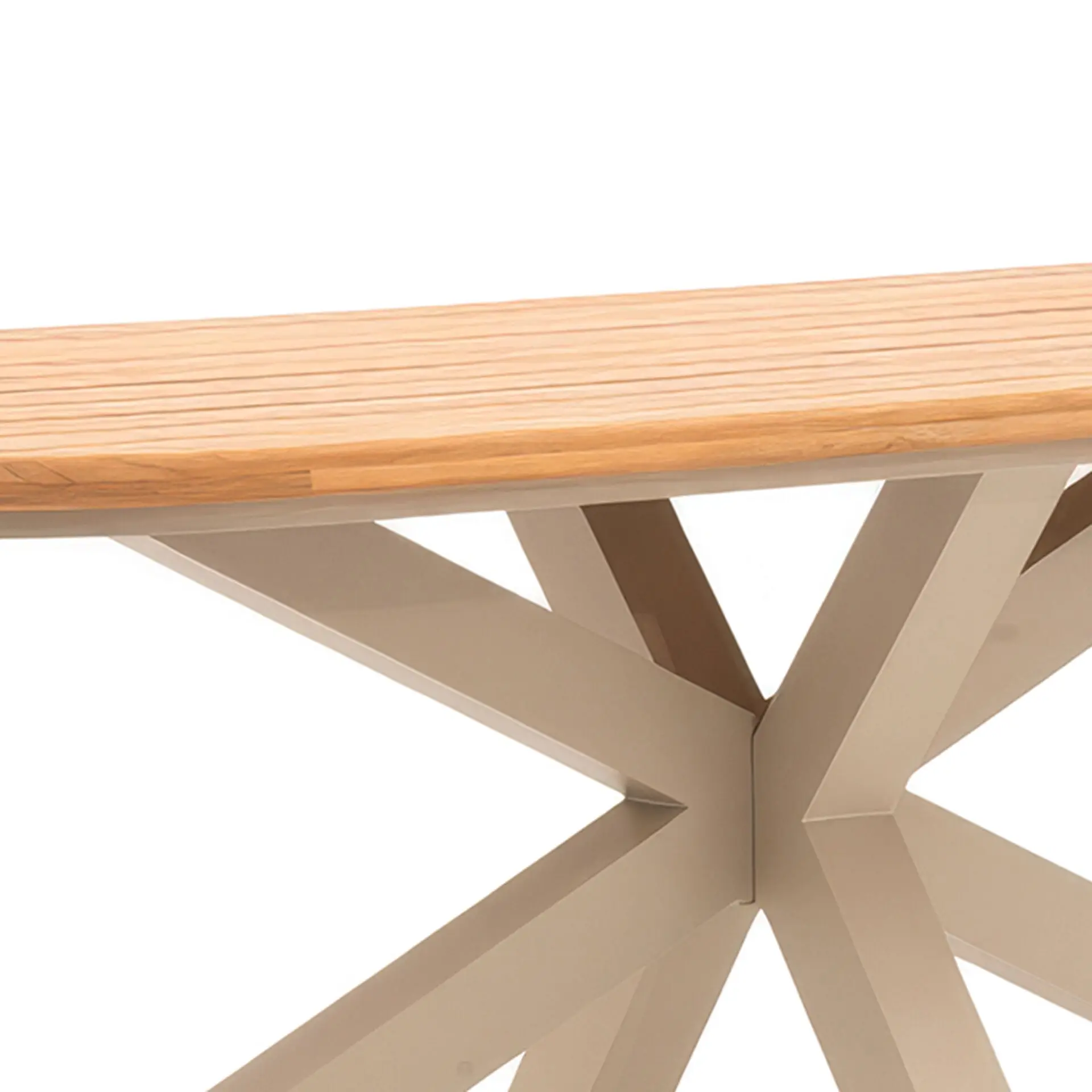 Sicily Teak 6 Seat Dining Set with Valencia Reclining Dining Chairs - Latte