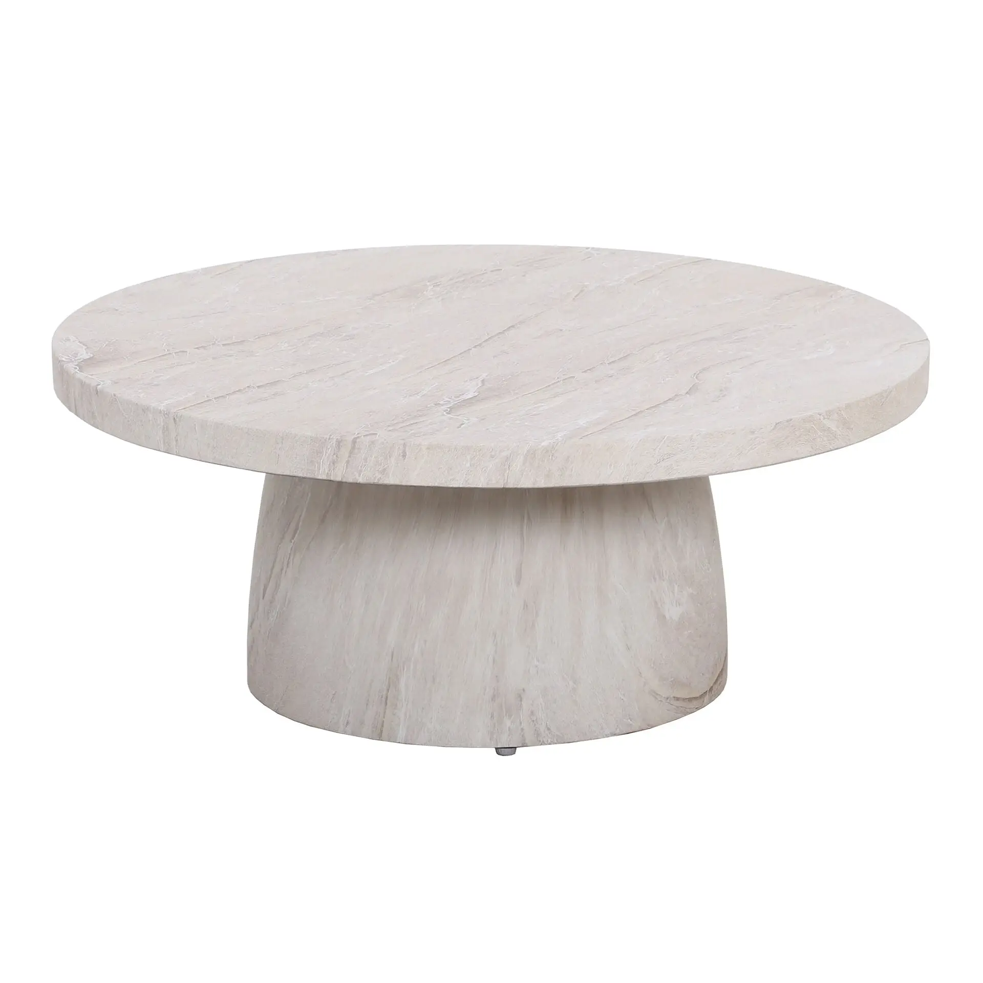 Fabric Cannes Small Corner Sofa Set - Round Marble Effect Coffee Table