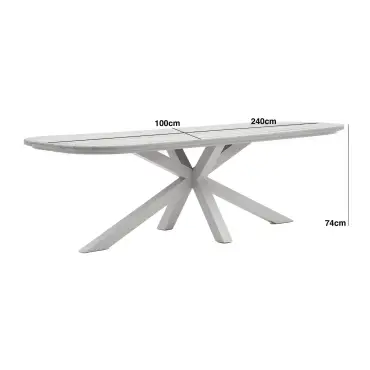 Sicily Rope Weave 8 Seat Rectangular Dining Set