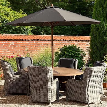 Fiji 6 Chair Chunky Dining Set  - 1
