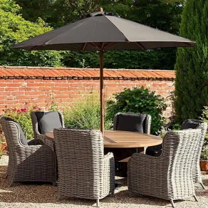 Fiji 6 Chair Chunky Dining Set  - 1