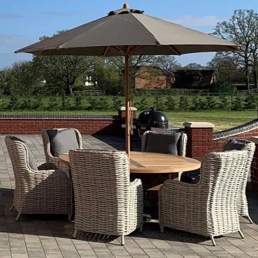 Fiji 6 Chair Chunky Dining Set