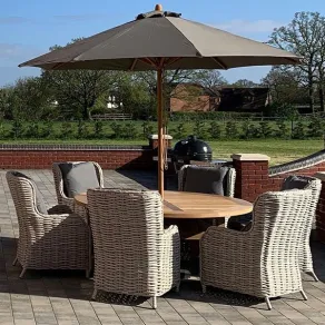 Fiji 6 Chair Chunky Dining Set
