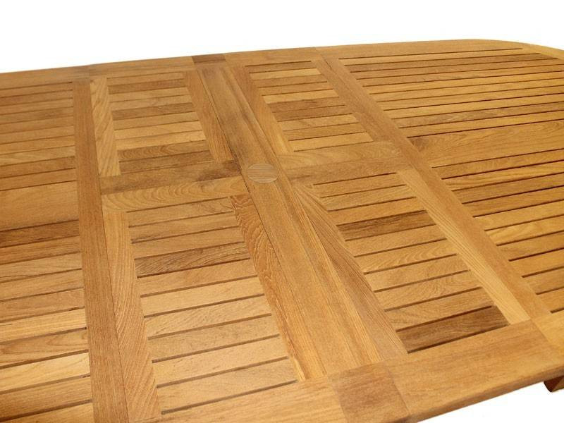 Chunky 180cm to 250cm ext table Teak Certified