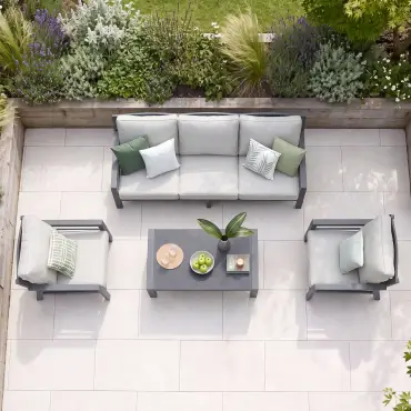 New York 3-Seat Aluminium Sofa Set | Garden Furniture Spain