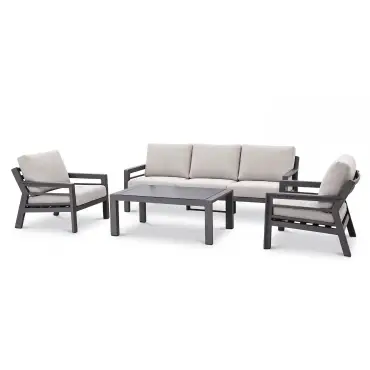 New York 3 Seat Aluminium Sofa Set