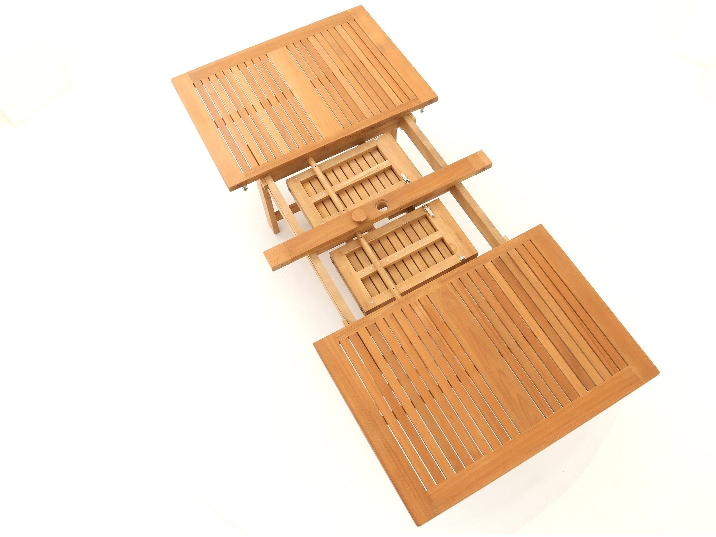 Chunky Rectangular Extending 2.4m - 3m - Teak Certified