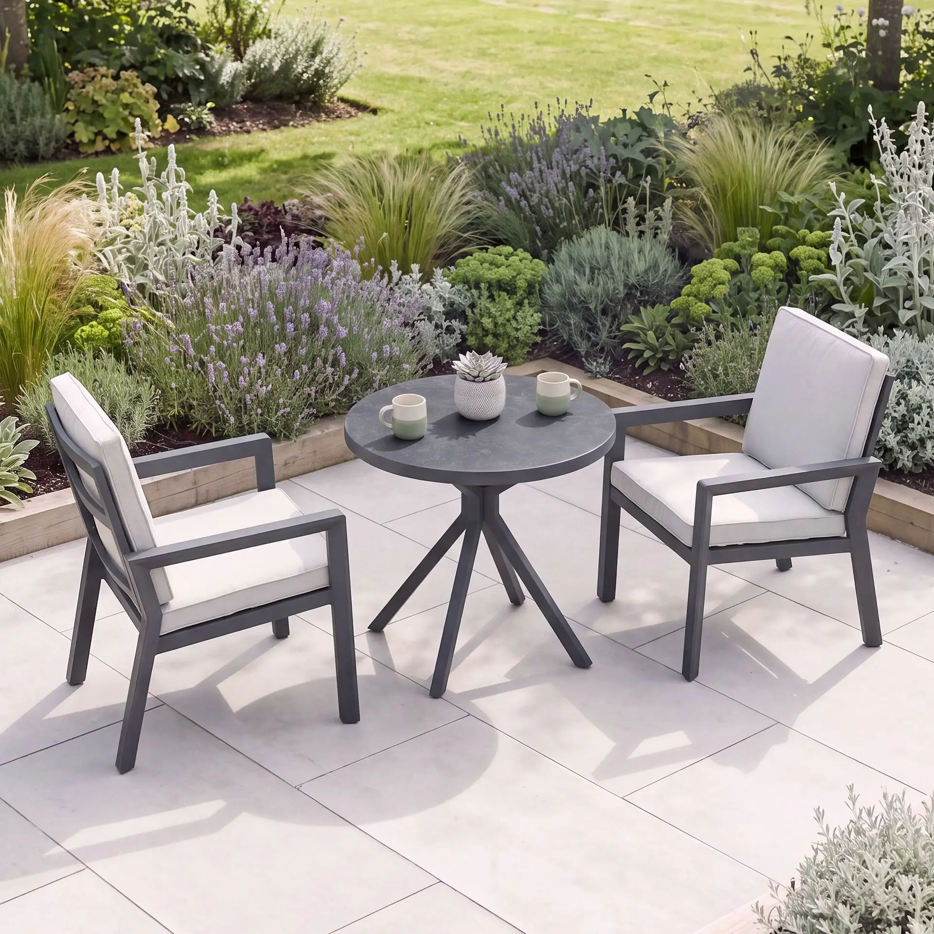 New York 3 Piece Aluminium Bistro Set