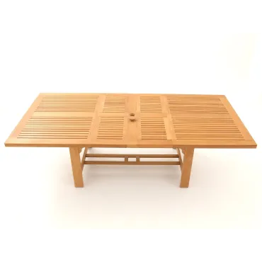 Chunky Rectangular Extending 2.4m - 3m - Teak Certified