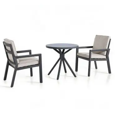 New York 3 Piece Aluminium Bistro Set