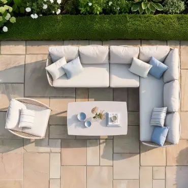 Havana Rope Weave Large Corner Sofa & Armchair