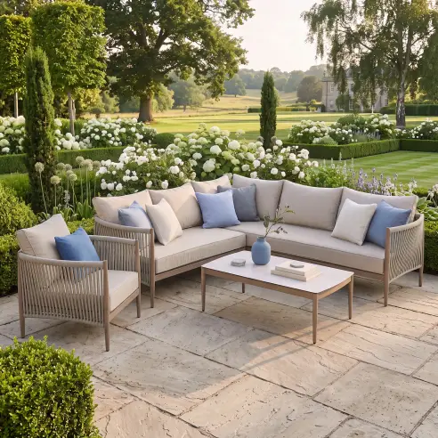 Havana Rope Weave Small Corner Sofa & Armchair Havana Rope Weave Small Corner Sofa & Armchair
