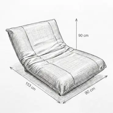 NOVA Aire Fabric Day Bed in Charcoal