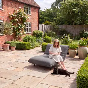 NOVA Aire Fabric Day Bed in Charcoal