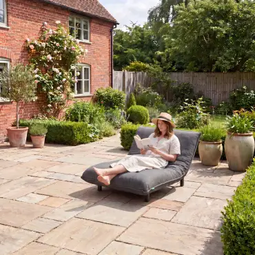 NOVA Aire Fabric Day Bed in Charcoal