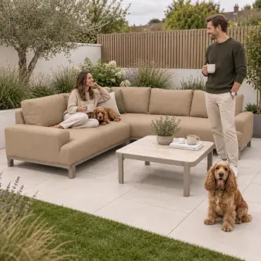 NOVA Aire Corner Sofa Lounging Set - Square Coffee Table