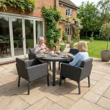 NOVA Aire 4 Seat Round Dining Set - 1.2m Table