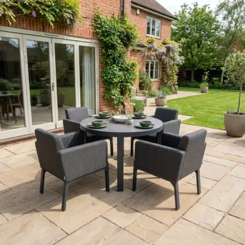 NOVA Aire 4 Seat Round Dining Set - 1.2m Table NOVA Aire 4 Seat Round Dining Set - 1.2m Table