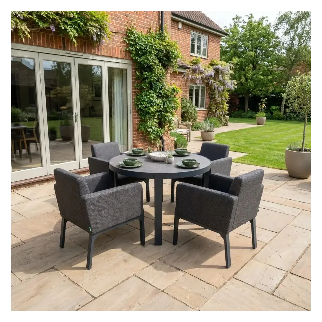 NOVA Aire 4 Seat Round Dining Set - 1.2m Table NOVA Aire 4 Seat Round Dining Set - 1.2m Table