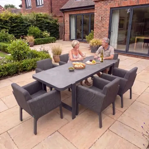 NOVA Aire 6 Seat Dining Set - 2.2*0.9m Rectangular Table