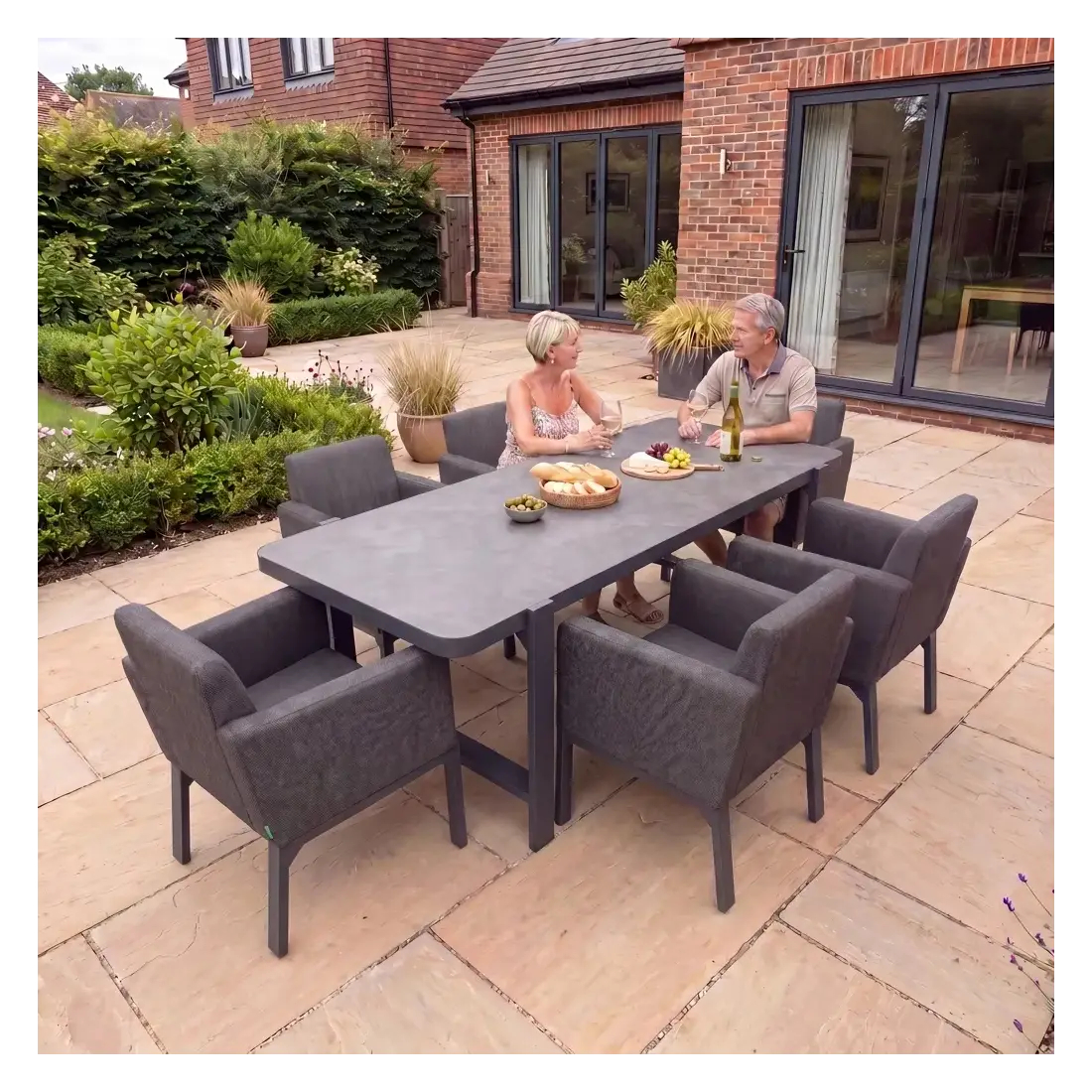 NOVA Aire 6 Seat Dining Set - 2.2*0.9m Rectangular Table