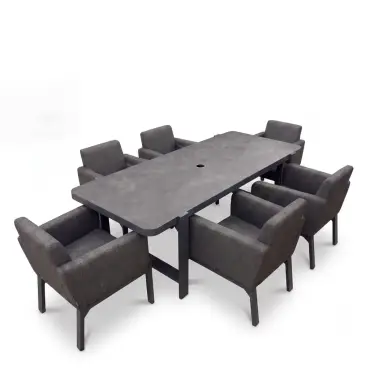 NOVA Aire 6 Seat Dining Set - 2.2*0.9m Rectangular Table
