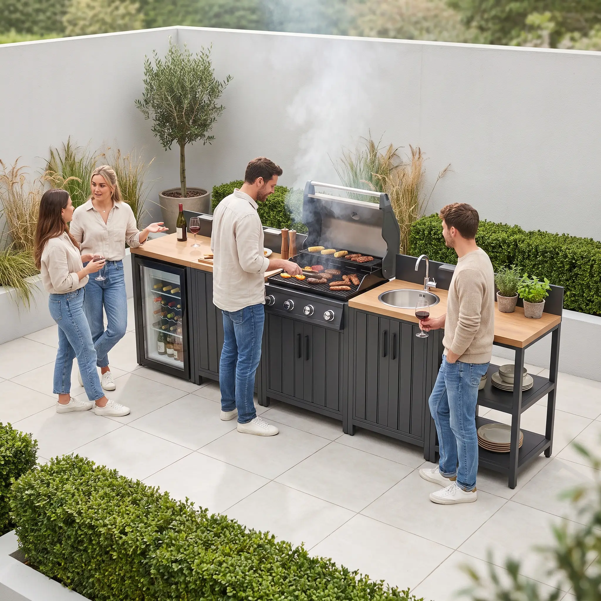 NOVA Parrilla 5 Piece Modular Outdoor Kitchen - 4 Burner