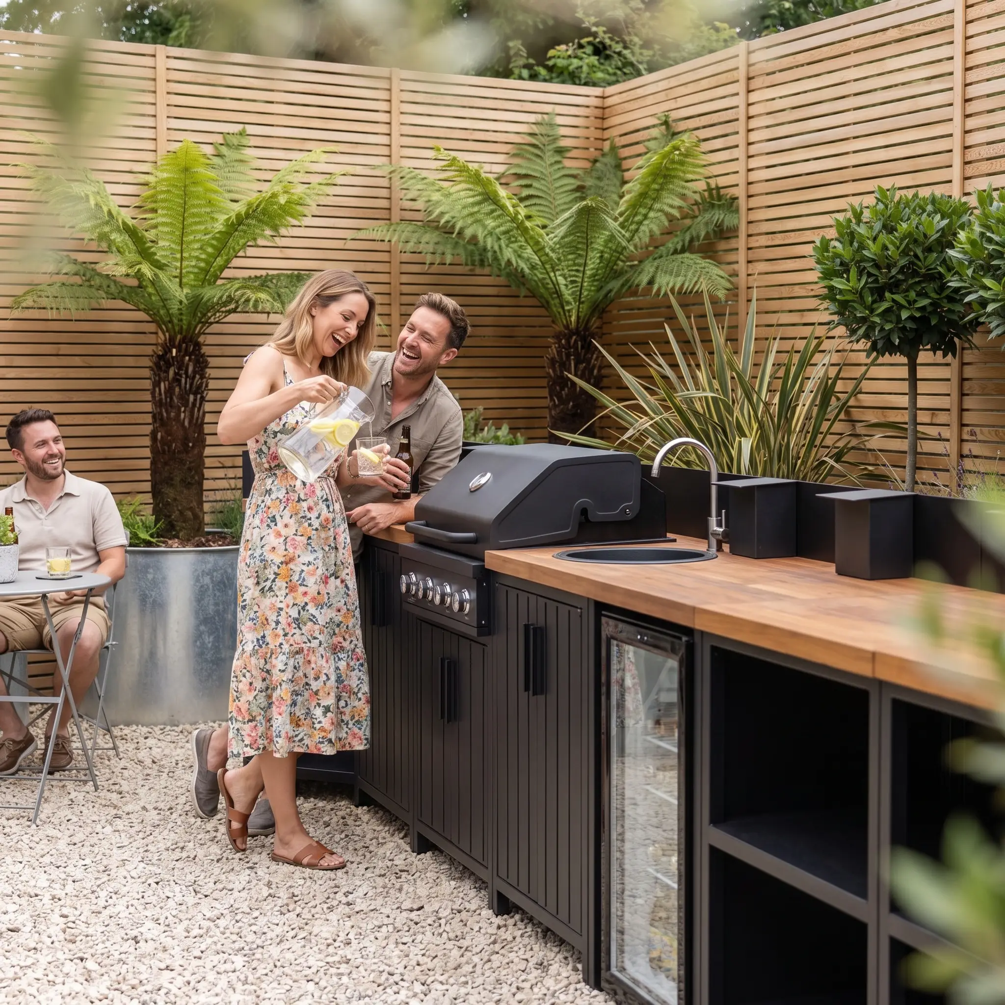 NOVA Parrilla 4 Burner Gas BBQ - Double Cupboard Modular Outdoor Kitchen