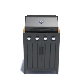 NOVA Parrilla 4 Burner Gas BBQ - Double Cupboard Modular Outdoor Kitchen