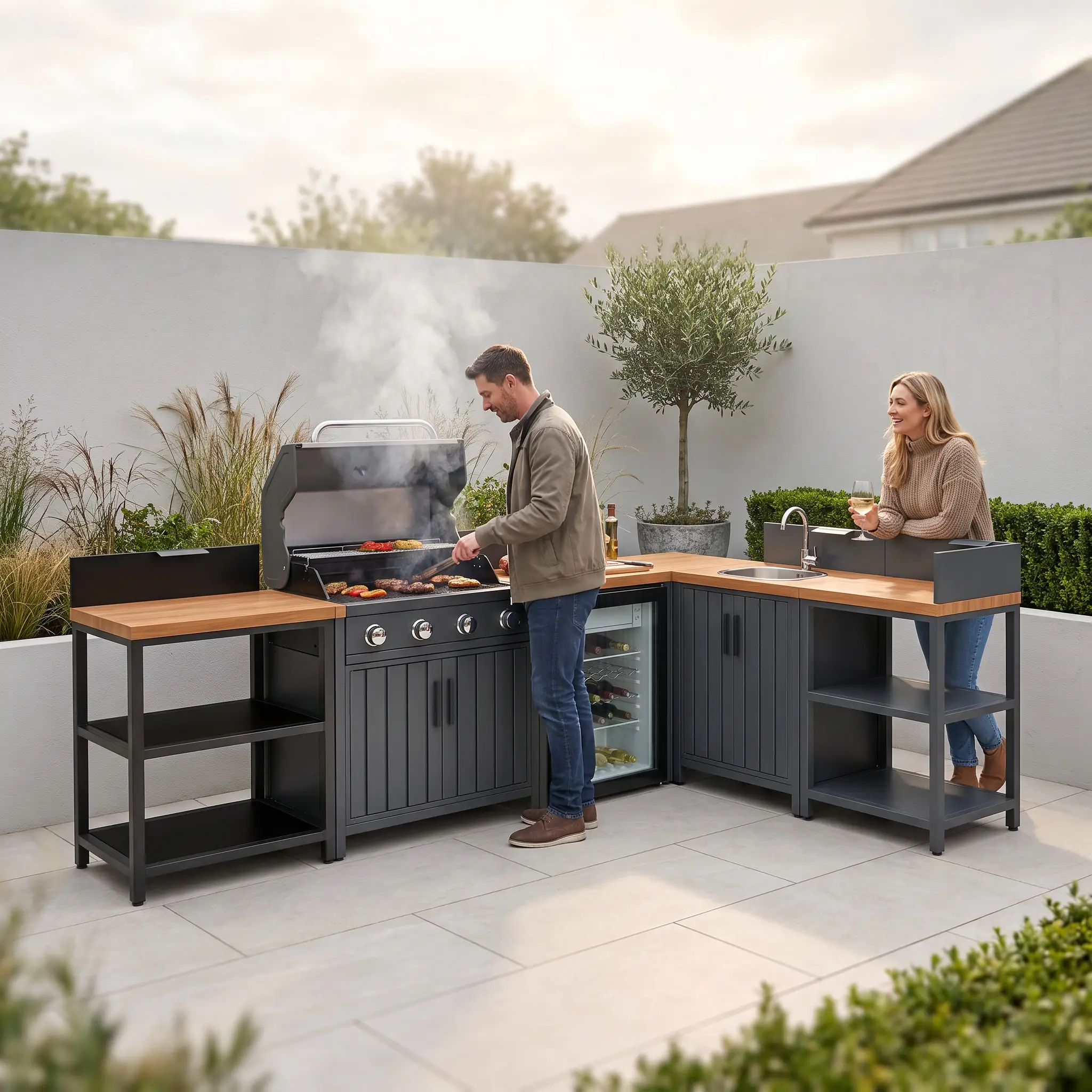 NOVA Parrilla Open Shelf Unit Modular Outdoor Kitchen