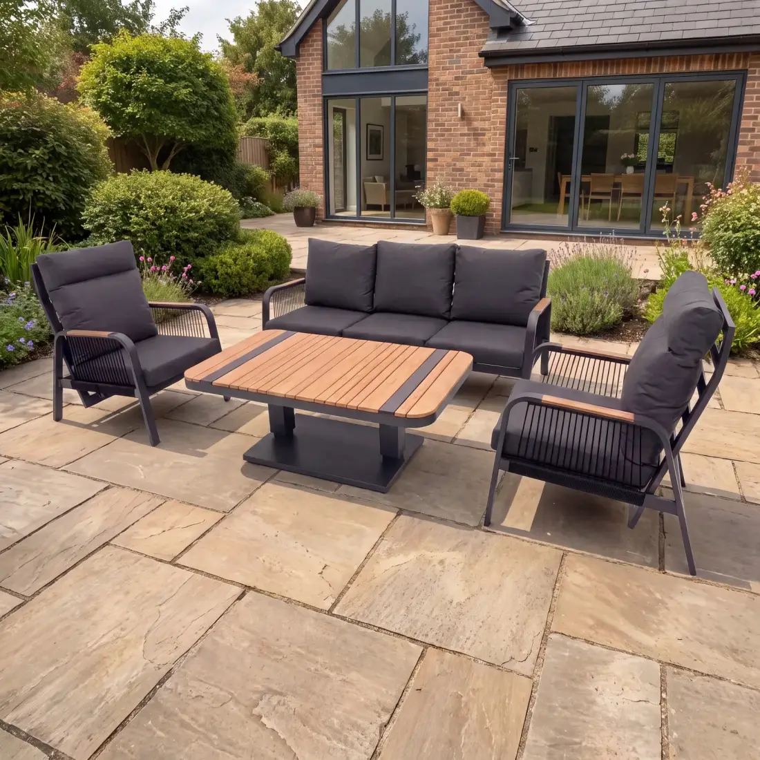 NOVA Harvey 3 Seater Sofa Reclining Lounge Dining Set - Rectangular Rising Table NOVA Harvey 3 Seater Sofa Reclining Lounge Dining Set - Rectangular Rising Table