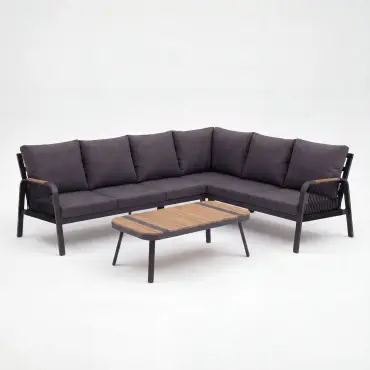 NOVA Harvey Corner Sofa Lounging Set - Rectangular Coffee Table